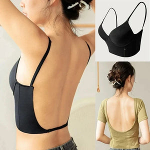 Women's invisible bra with deep U-neck and backless