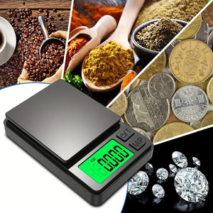 Digital Gram, Food, Jewelry, Ounce/Grain Scale with Backlit LCD