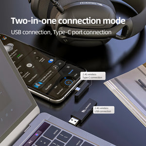 SmailWolf-L80 Bluetooth wireless three-mode headphones