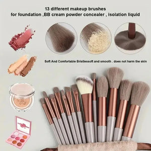 Professional soft and fluffy makeup brushes set cosmetics