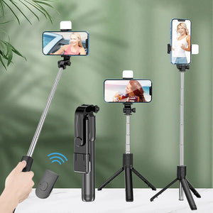 Extendable Phone Tripod with Bluetooth Remote