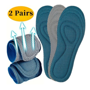 Pairs of Memory Foam Orthopedic Insoles for Shoes, Antibacterial Deodorization