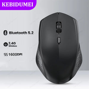 Bluetooth 5.2 Mouse 2.4G Wireless Mouse Dual-Mode Silent