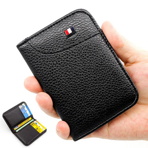 Portable Super Slim Soft Wallet PU Leather Mini Credit Card