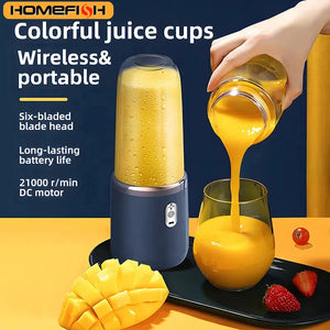 Portable Blender Bottle Electric 6 Blades
